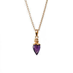 Faceted amethyst necklace by Mirabelle